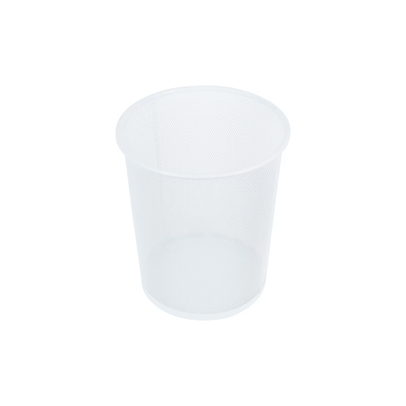 White Mesh Metal Bin for Waste Disposal & Organisation