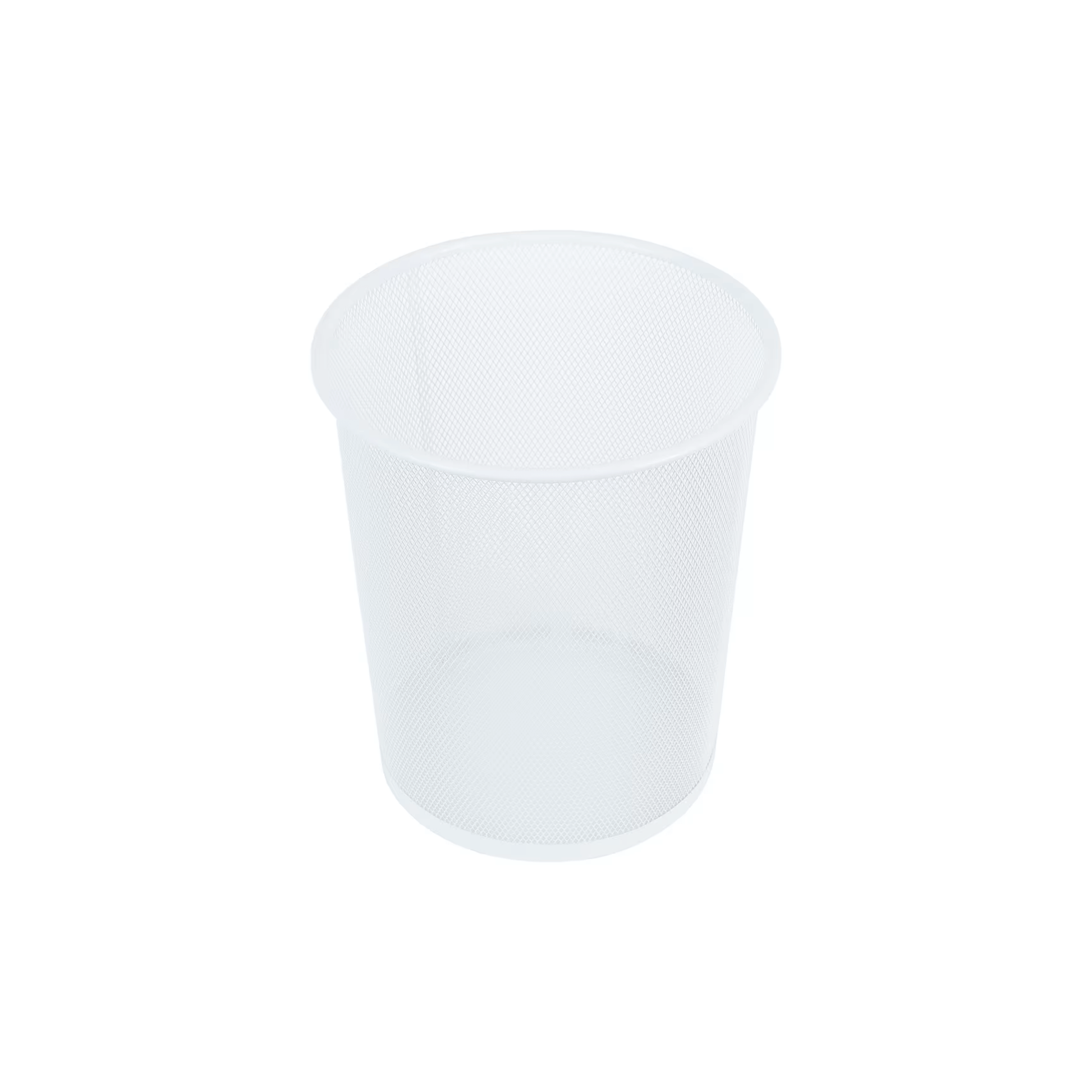 White Mesh Metal Bin for Waste Disposal & Organisation-0