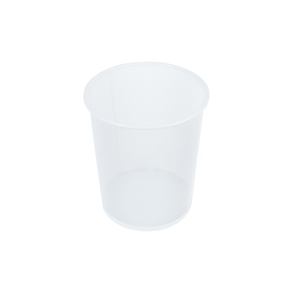 White Mesh Metal Bin for Waste Disposal & Organisation-0