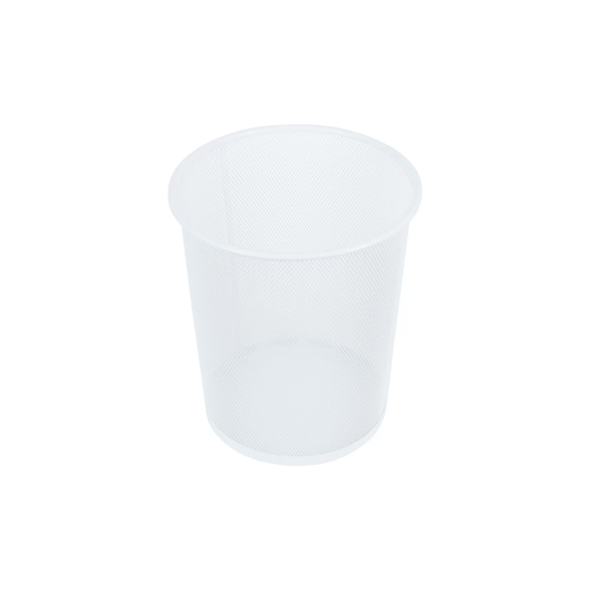 White Mesh Metal Bin for Waste Disposal & Organisation-0