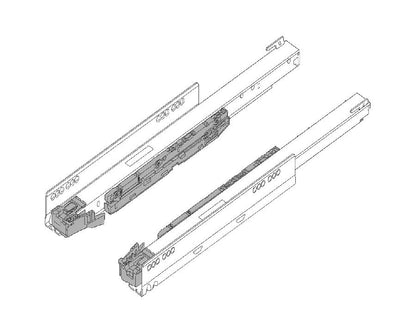 Blum LEGRABOX BLUMOTION S Carcase Runner Set 350mm 40kg. **750.3501S**