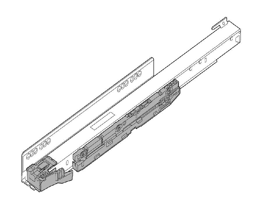 Blum LEGRABOX Carcase Runner Left Hand 500mm 70kg Integrated BLUMOTION S Industrial Pack *Must be Purchased in pack quantity of 12* **753.5001S**