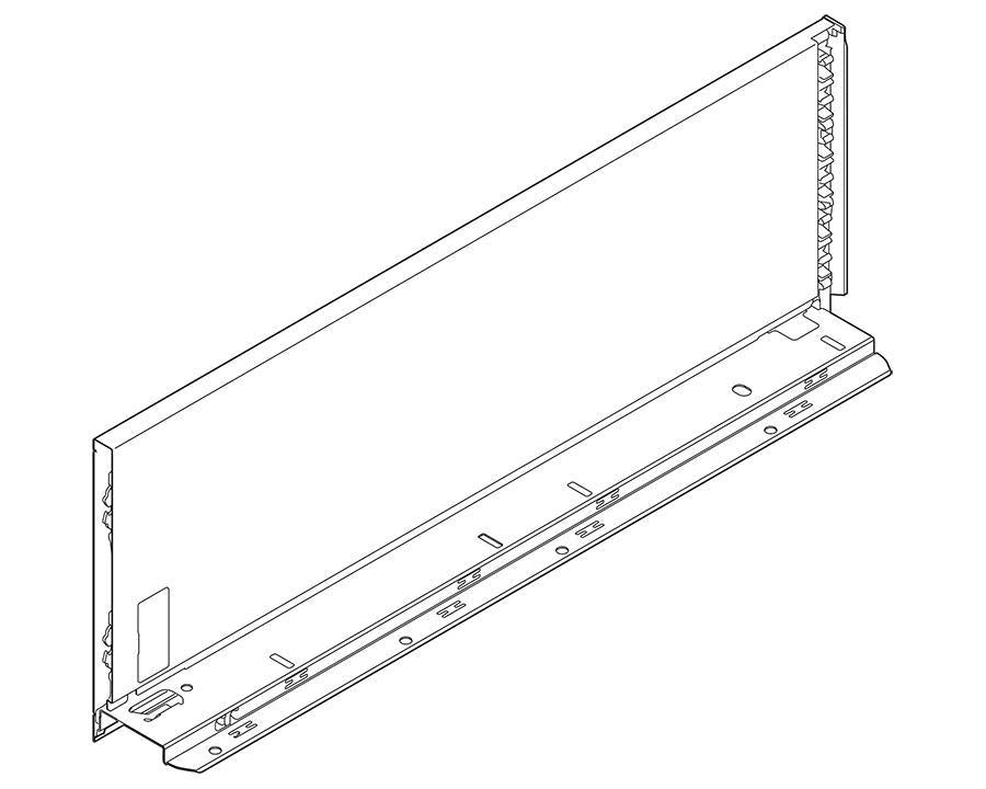 Blum LEGRABOX Silk White Side C Height Left Hand 500mm Industrial Pack of 10. *Must be purchased in Pack quantity of 10* 770C5002S. (Internal and External Cover Caps sold separately)