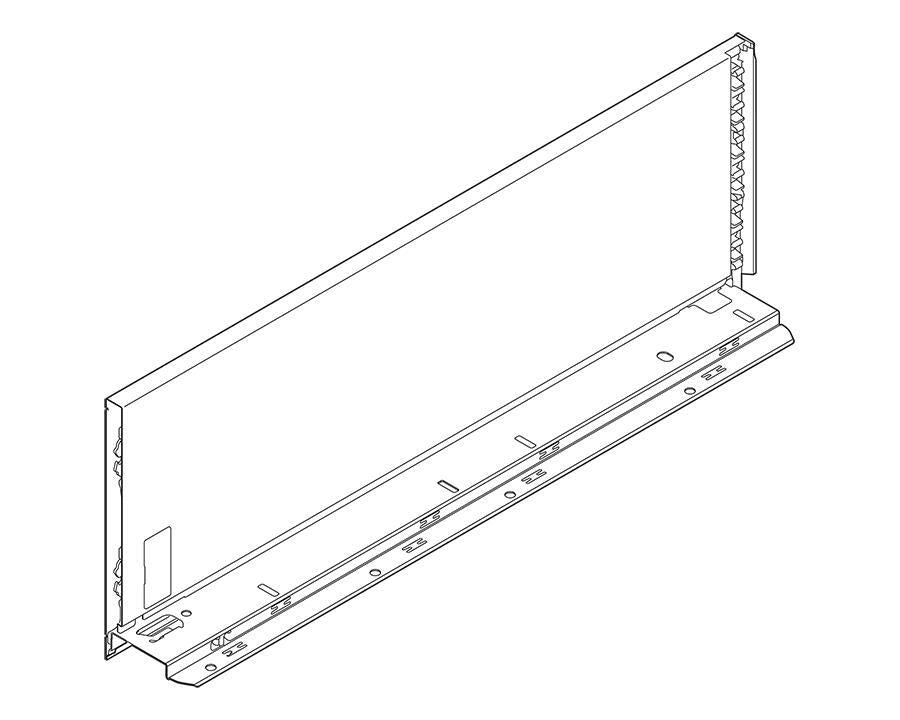 Blum LEGRABOX Silk White Side C Height Left Hand 550mm Industrial Pack of 10. *Must be purchased in Pack quantity of 10* 770C5502S. (Internal and External Cover Caps sold separately)