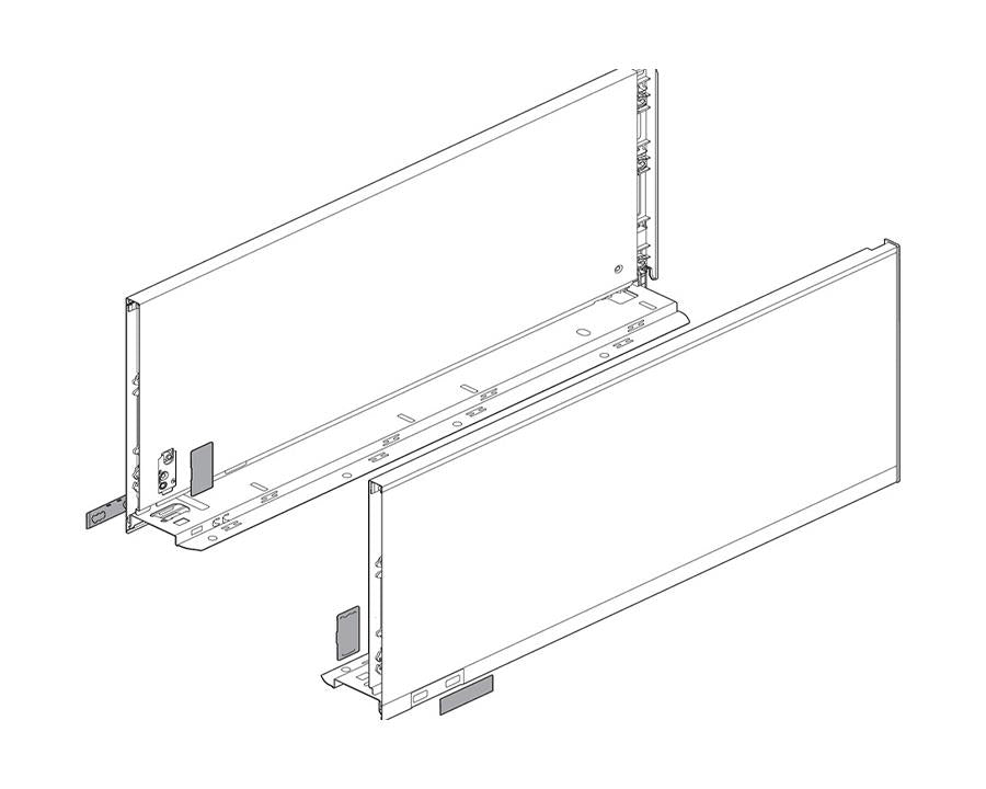 Blum LEGRABOX pure F Height Carbon Black Size: 450mm 770F4502S