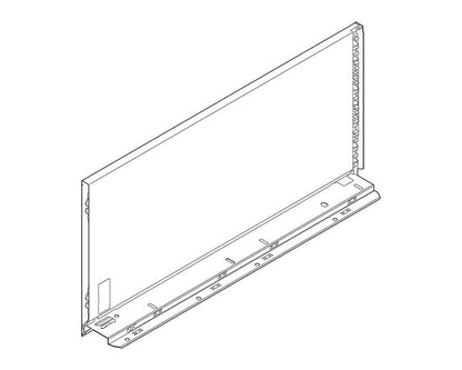 Blum LEGRABOX Silk White Side F Height Left Hand 500mm Industrial Pack of 10. *Must be purchased in Pack quantity of 10* 770F5002S. (Internal and External Cover Caps sold separately)