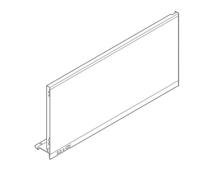 Blum LEGRABOX Silk White Side F Height Right Hand 500mm Industrial Pack of 10. *Must be purchased in Pack quantity of 10* 770F5002S. (Internal and External Cover Caps sold separately)