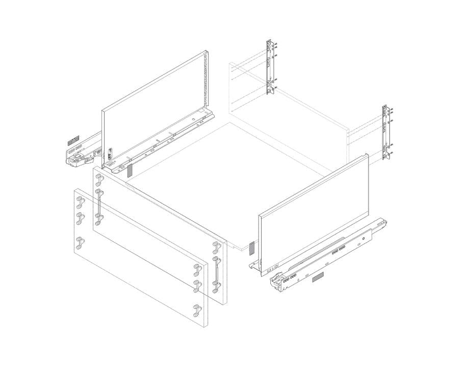 Blum LEGRABOX pure F Height Anti-fingerprint Stainless Steel 550mm 770F5502I