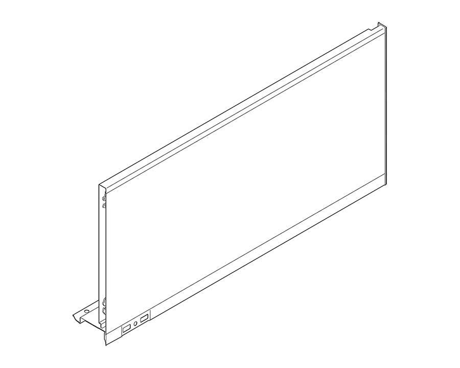 Blum LEGRABOX Silk White Side F Height Right Hand 550mm Industrial Pack of 10. *Must be purchased in Pack quantity of 10* 770F5502S. (Internal and External Cover Caps sold separately)