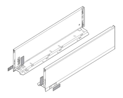 Blum LEGRABOX pure K Height Carbon Black Size: 350mm 770K3502S