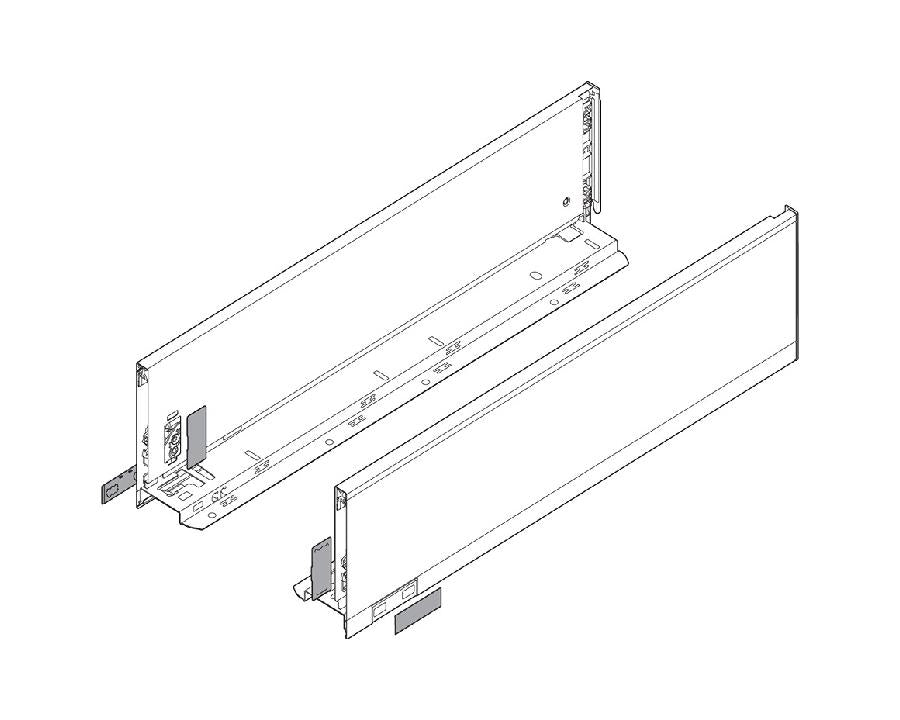 Blum LEGRABOX pure K Height Orion Grey Size: 350mm 770K3502S