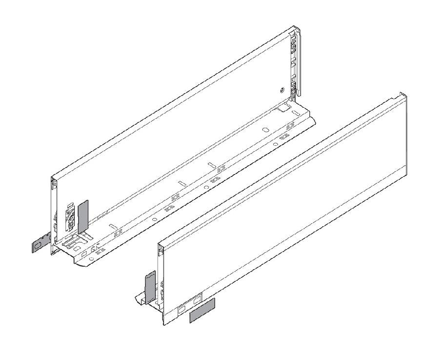 Blum LEGRABOX pure K Height Carbon Black Size: 400mm 770K4002S