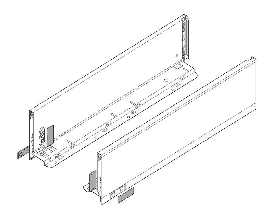 Blum LEGRABOX pure K Height Carbon Black Size: 450mm 770K4502S