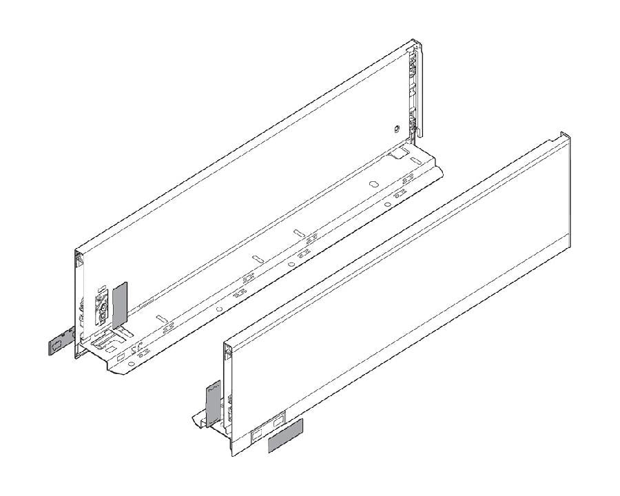 Blum LEGRABOX pure K Height Carbon Black Size: 500mm 770K5002S