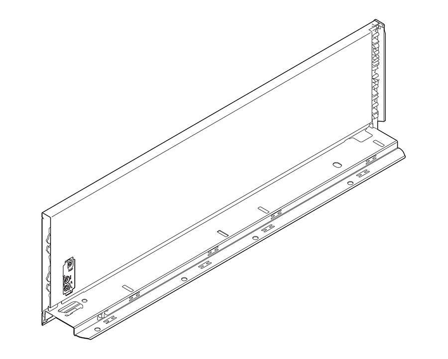 Blum LEGRABOX Silk White Side K Height Left Hand 500mm Industrial Pack of 10. *Must be purchased in Pack quantity of 10* 770K5002S. (Internal and External Cover Caps sold separately)