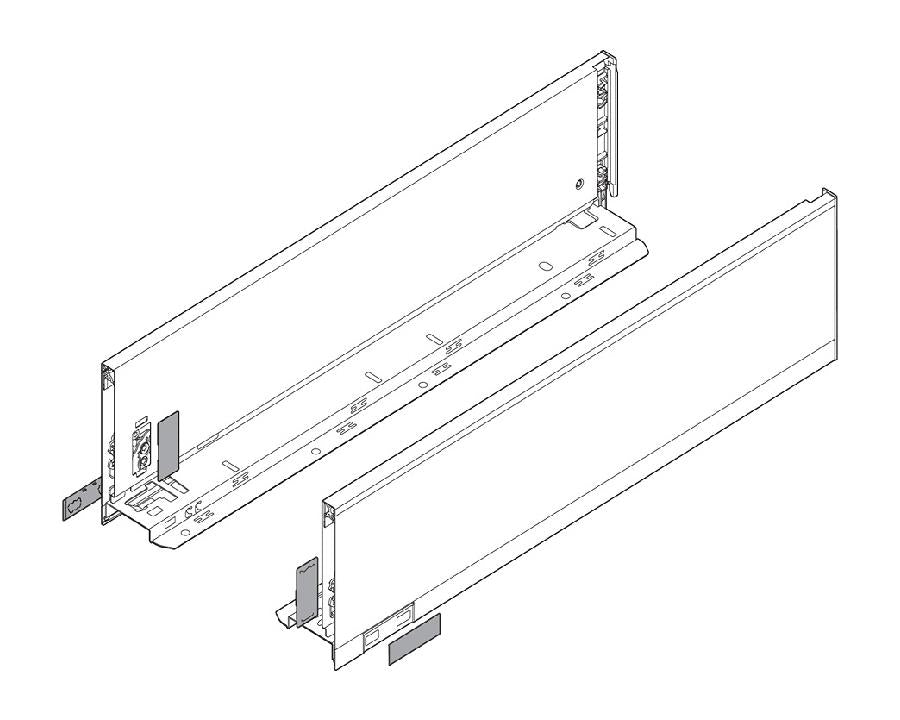 Blum LEGRABOX pure K Height Carbon Black Size: 550mm 770K5502S