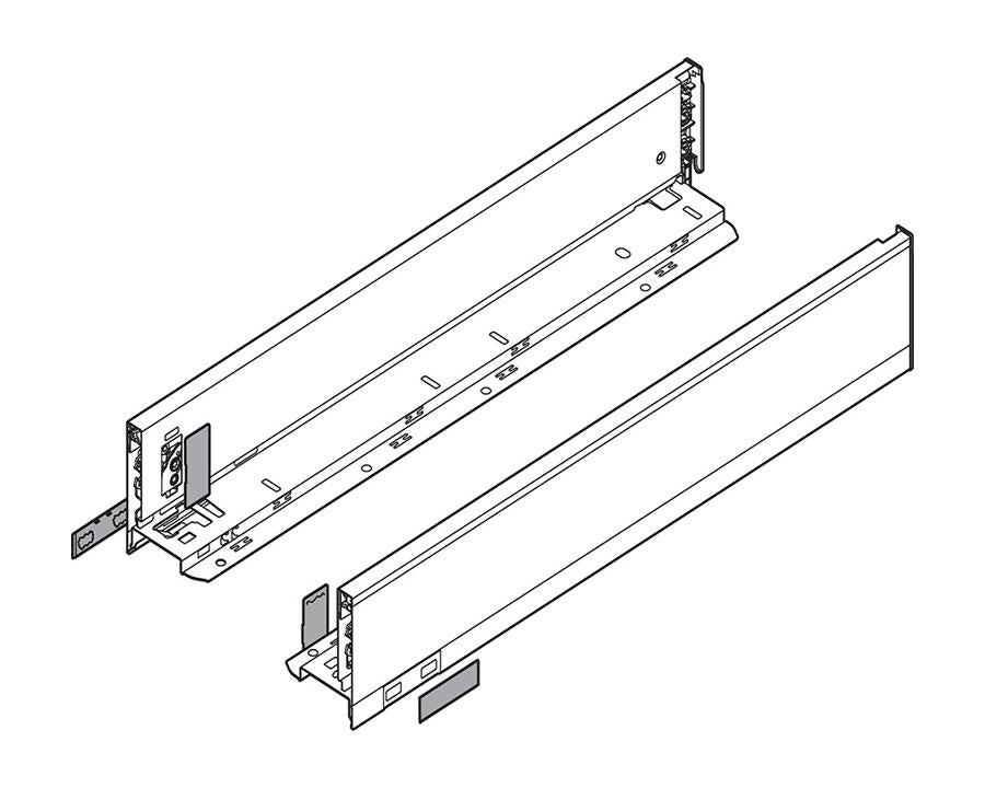 Blum LEGRABOX pure M Height Carbon Black Size: 400mm 770M4002S