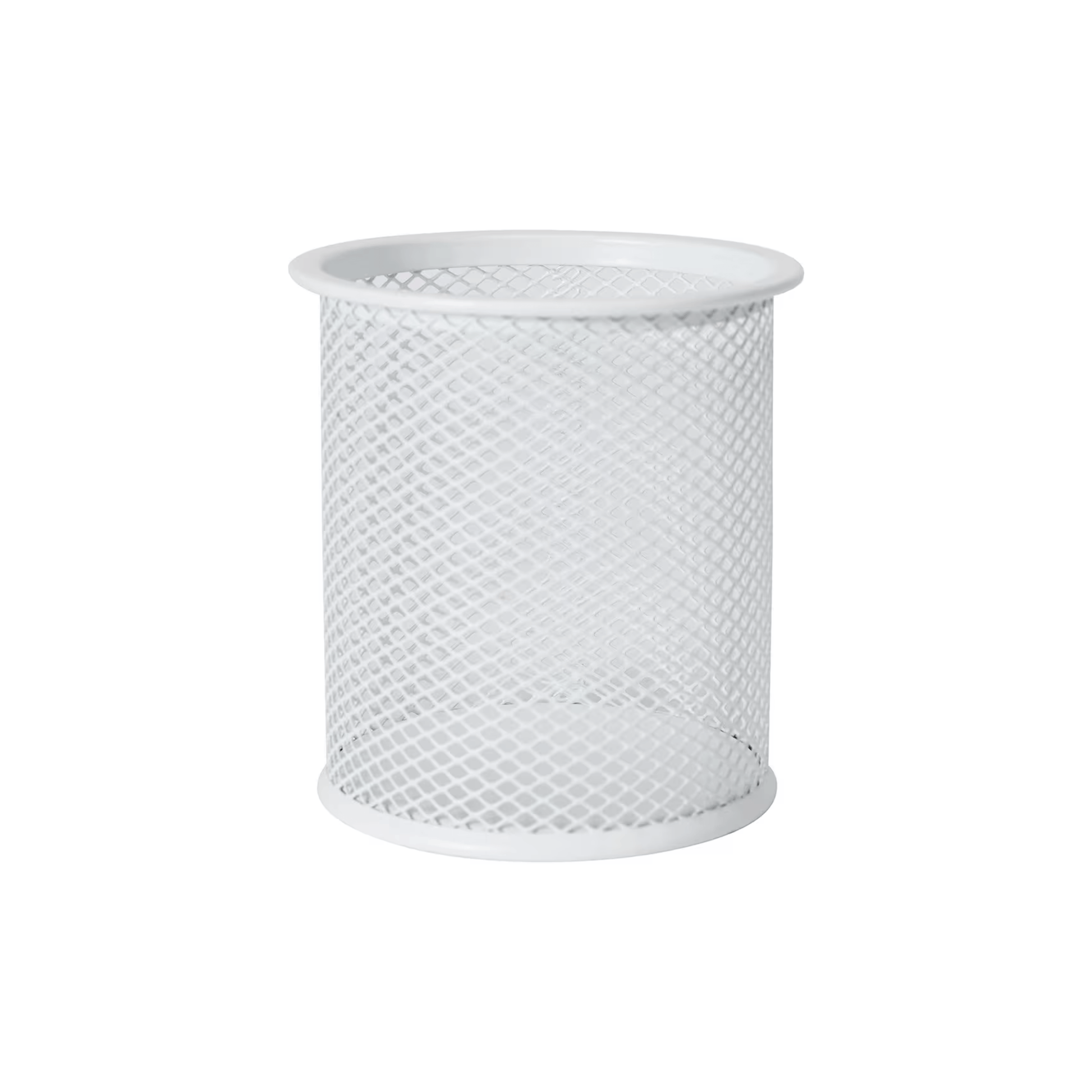 White Mesh Pen Cup for Desk Organisation-0