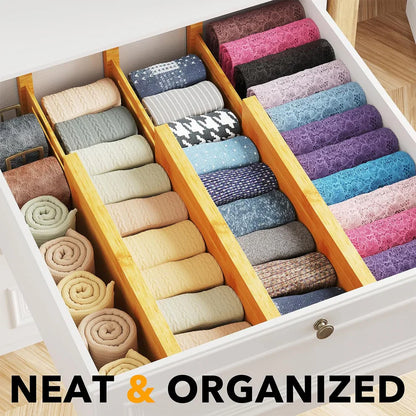 Bamboo Expandable Drawer Dividers – 4 Pack (Long)-2