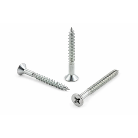8G x 50mm zinc plated countersunk screws