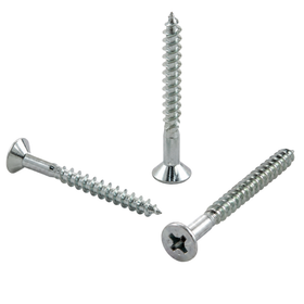 8G x 60mm zinc plated countersunk screws