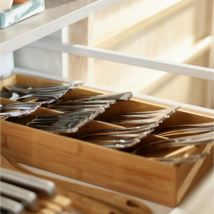 Bamboo Compact Cutlery Organiser-1