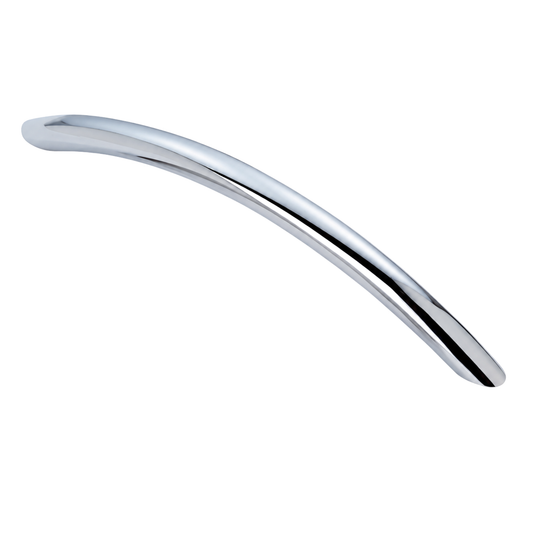 8mm bow-shaped cabinet handle in silver for kitchen cabinets, drawers and furniture