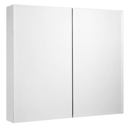 900 x 750mm wall-mounted shaving cabinet with pencil-edged mirror