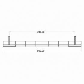 CABLE TRAY AND BASKET 950MM BLACK
