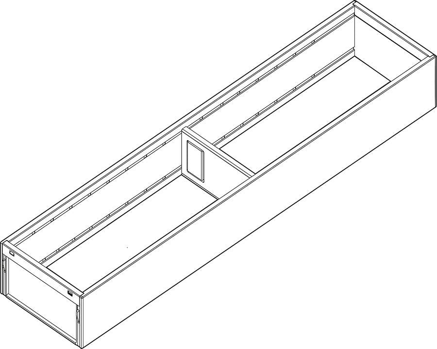 Blum AMBIA-LINE Steel Frame Series 1 Indium Grey Size: 500mm ZC7S500RS1