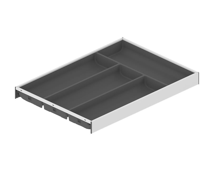 Blum AMBIA-LINE Soft Touch Silk White, Grey insert Size: 450mm ZC7S450BS3