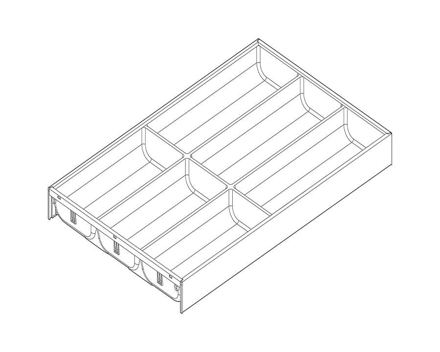Blum AMBIA-LINE Soft Touch Orion Grey Size: 500mm by W&B