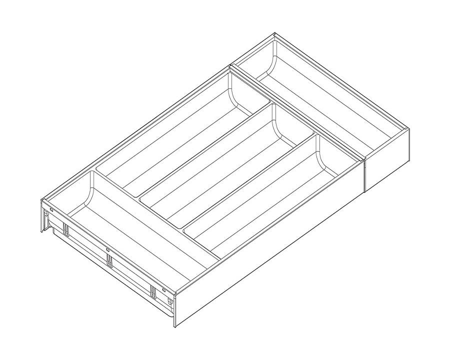 Blum AMBIA-LINE Soft Touch Orion Grey Size: 550mm ZC7S550BS3