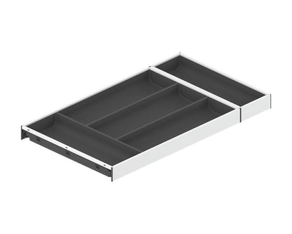 Blum AMBIA-LINE Soft Touch Silk White, Grey insert Size: 550mm ZC7S550BS3 by W&B