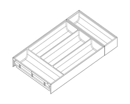 Blum AMBIA-LINE Soft Touch Silk White, Grey insert Size: 550mm ZC7S550BS3 by W&B