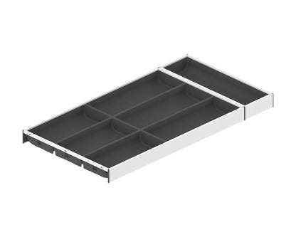 Blum AMBIA-LINE Soft Touch Silk White, Grey insert Size: 600mm ZC7S600BS3