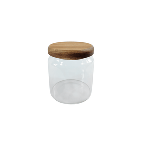 600ml Acacia Glass Jar – Airtight Kitchen Storage Solution