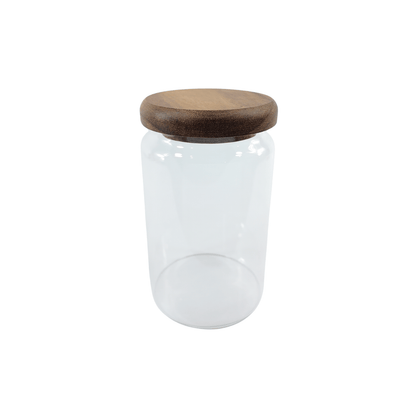 900ml Acacia Glass Jar – Airtight Kitchen Storage-1