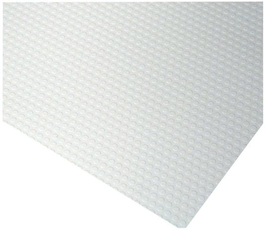 Close-up of white Agoform drawer liner matting with non-slip texture for protecting drawers, cabinets, and shelving surfaces