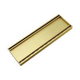 Aluminium Tile Insert Grate | Brushed Gold