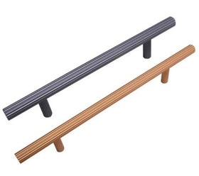 Ribbed Handle - Brushed Nickel