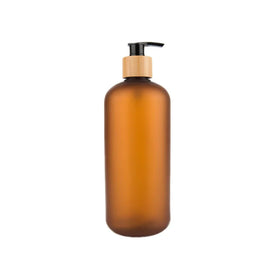 Amber Frost Pump Bottle – 500 ml Refillable Dispenser