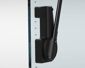 Ambos Double Pull Down Wardrobe Lift Rail in Black. 15kg by W&B
