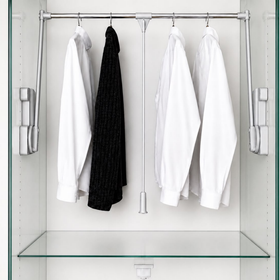 Ambos 20kg Super Lift - Wardrobe Lift Rail/Pull Down Rail in Chrome by W&B