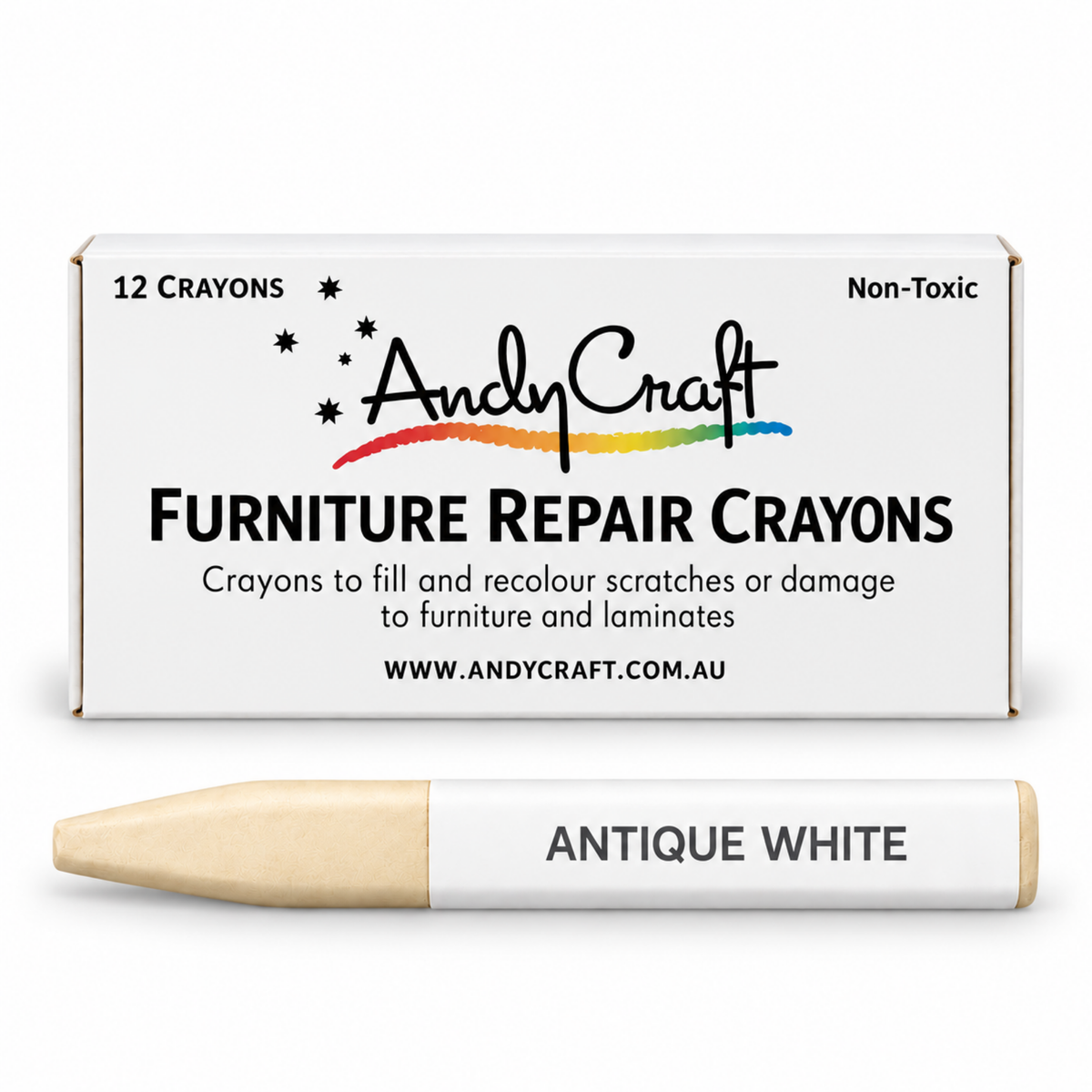 AndyCraft Furniture Repair Crayons | Antique White