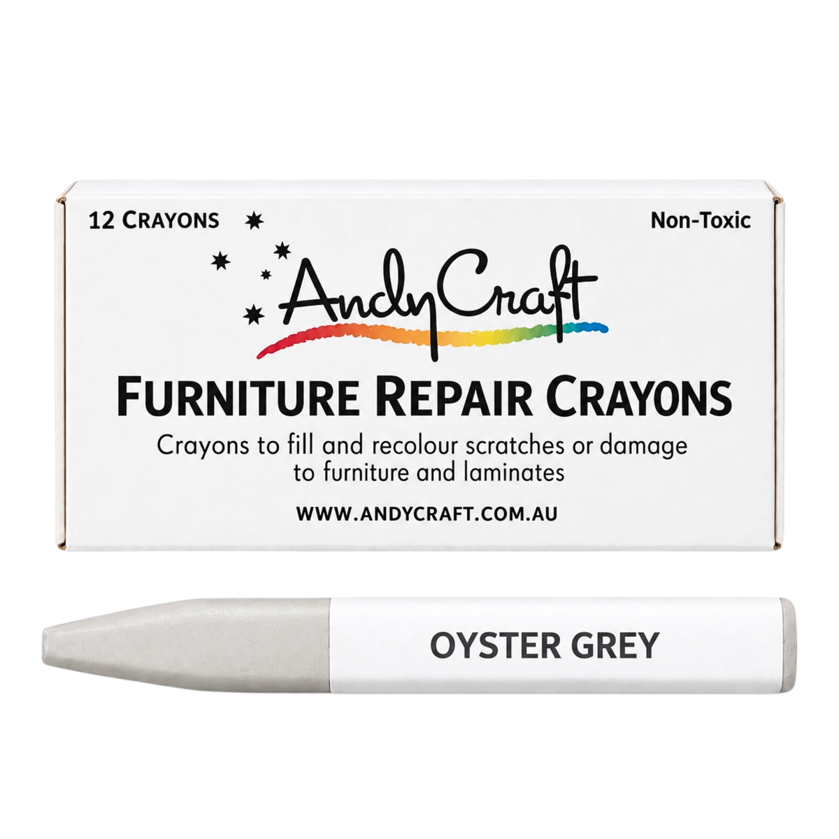 AndyCraft Furniture Repair Crayons | Oyster Grey