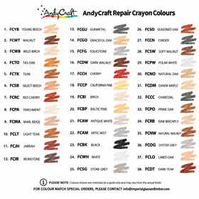 AndyCraft Furniture Repair Crayons | Raw Brichply