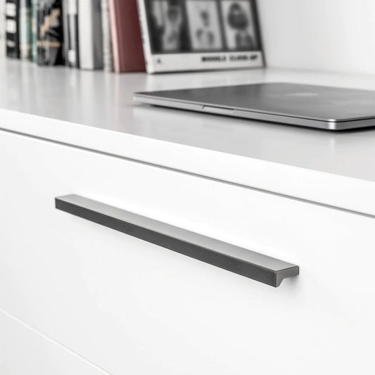 Angle by Momo geometric cabinet handle with sleek angled design for modern kitchen cabinetry and minimalist furniture hardware