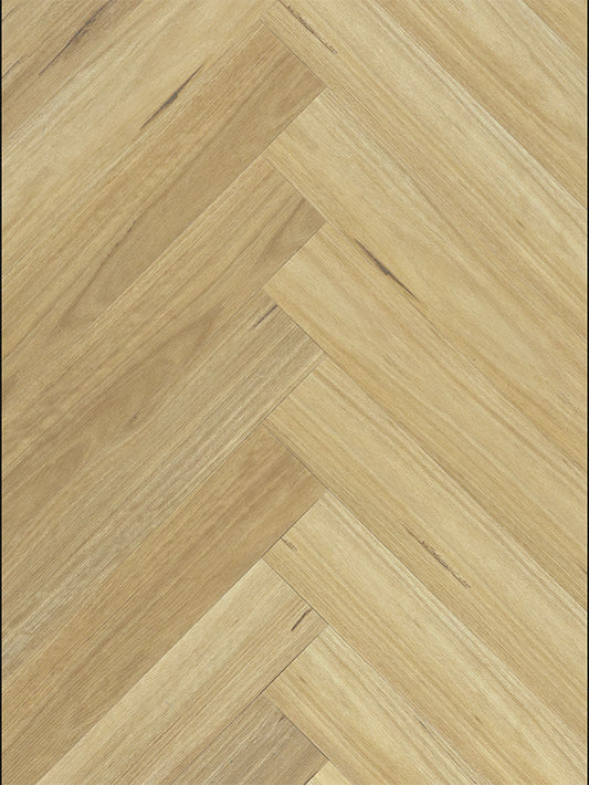 Australian Blackbutt 8mm herringbone hybrid flooring with a natural timber look, waterproof surface, durable wear layer, and stylish parquet design for residential and commercial interiors.
