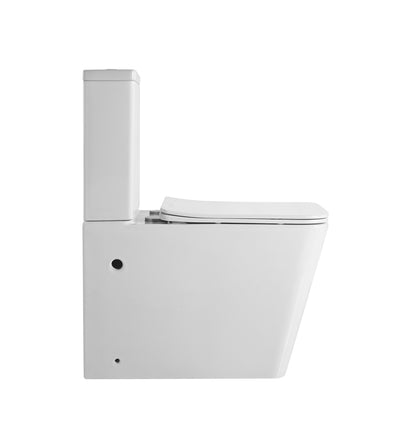 Imperial Two-piece Rimless Toilet | Matte White | Square